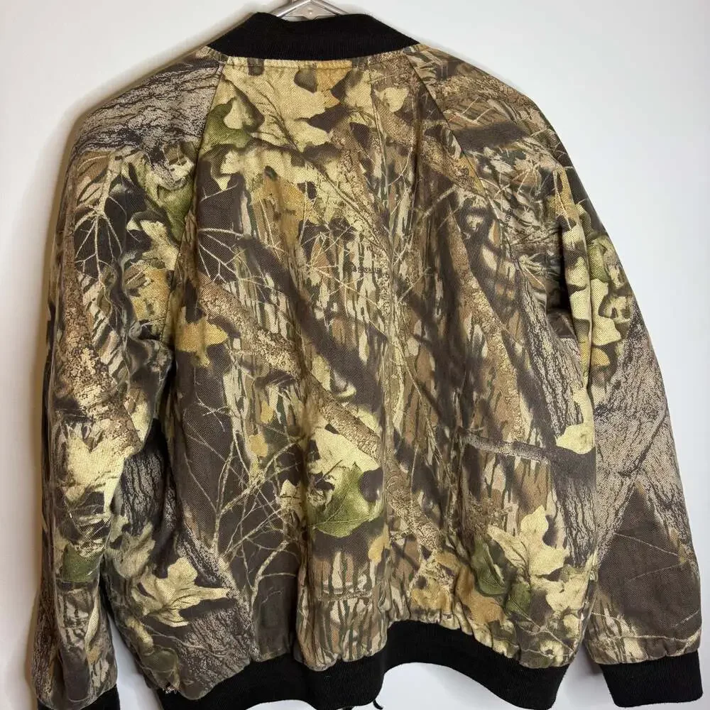 Vintage 90s Remington Camo Insulated Bomber Jacket Men's Size Large